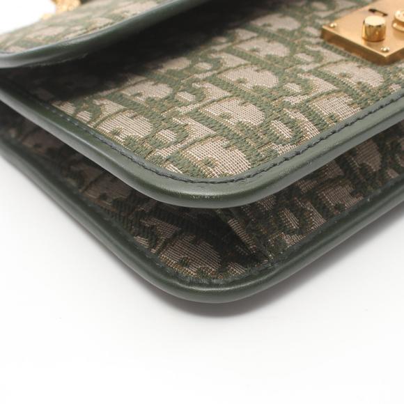 Dior Addict Oblique Shoulder Bag Canvas Leather Beige Khaki - Picture 8 of 10